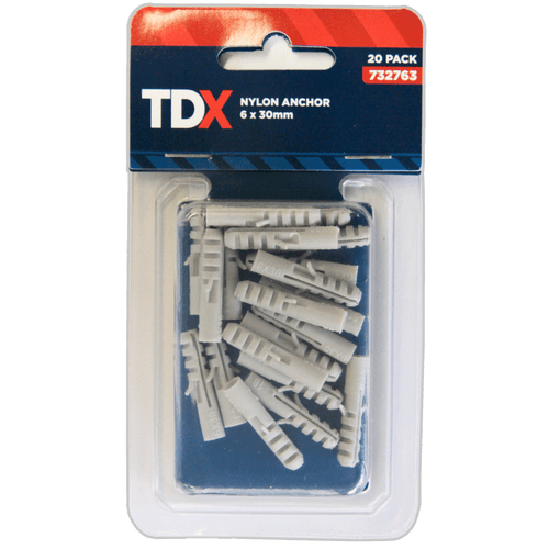 TDX Nylon Anchor 6 X 30mm (Pack of 20)