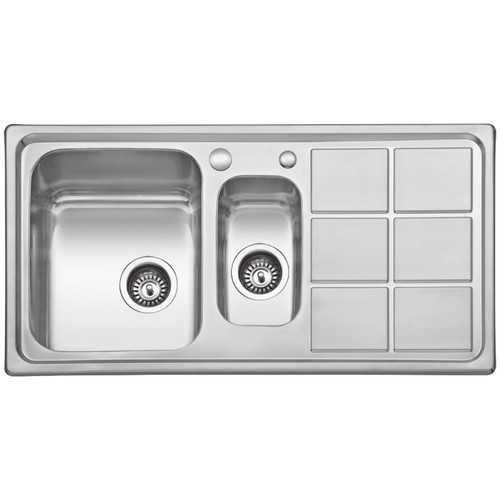 Klässich Avenue Double Bowl Sink Insert Satin - 970mm