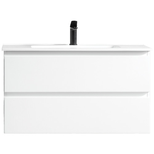 Soho Wall Vanity with Arc Top 800mm - White Glossy