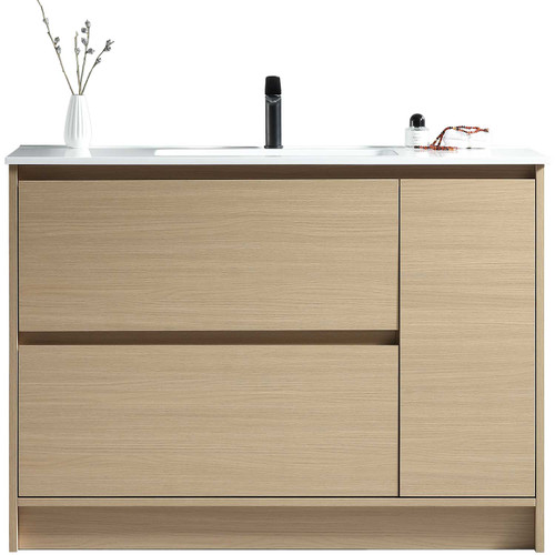 Zara Floor Vanity With Arc Top 1200mm - Natural Oak