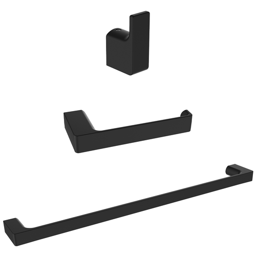 Merca Bathroom Accessories Set - Matte Black