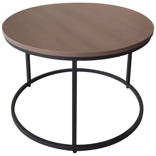 Monza Round Walnut Small Coffee Table