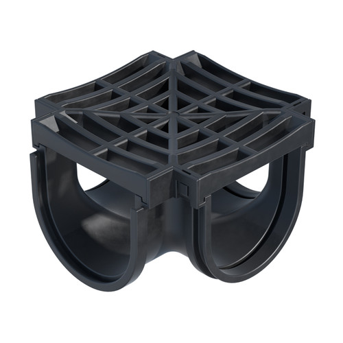 Drainage Channel and Grate Joiner 4 Way - 100mm x 100mm
