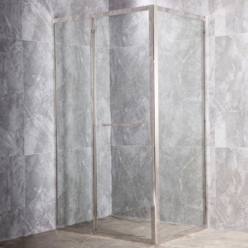 Oregon 1200mm Chrome Shower with Corner Waste - Rectangle