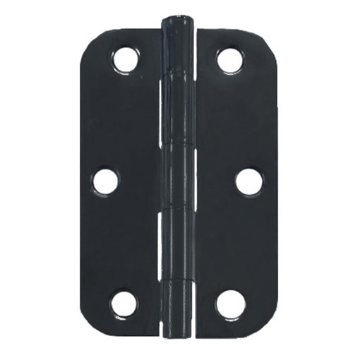 Radius Butt Hinge Black - 90mm x 60mm