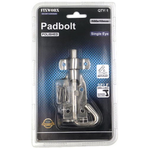 Padbolt Single Eye Stainless Steel - 100mm