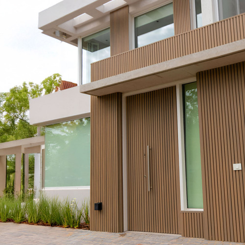 WPC Slat Wall Panels 3.19m² Maple 3-Side 5x Panels - W 220mm x H 2900mm ...