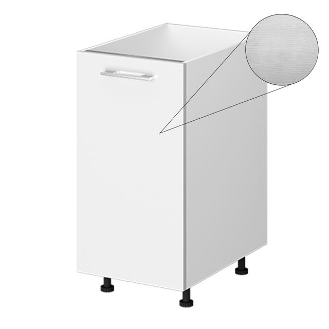 Rebon Kitchen Base Cabinet 400mm White Woodgrain