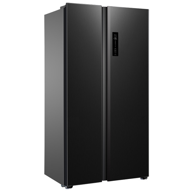 Vogue 920mm Side by Side Fridge Freezer 520L Black SS 3.5 Star - Trade ...