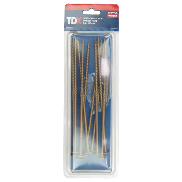 Landscape Screw Washer Head 180 x 6mm - 10pcs