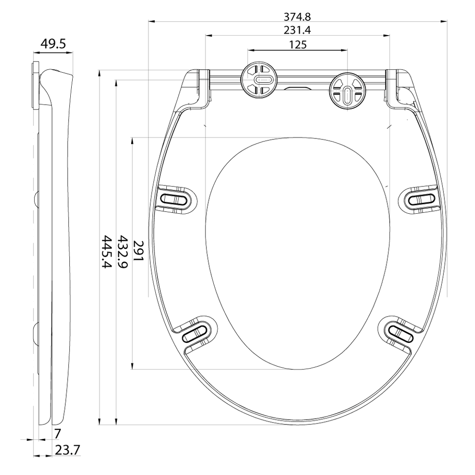 Vogue OShape Toilet Seat NonSlim Trade Depot