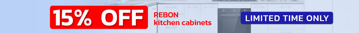 15% off Rebon kitchen cabinets