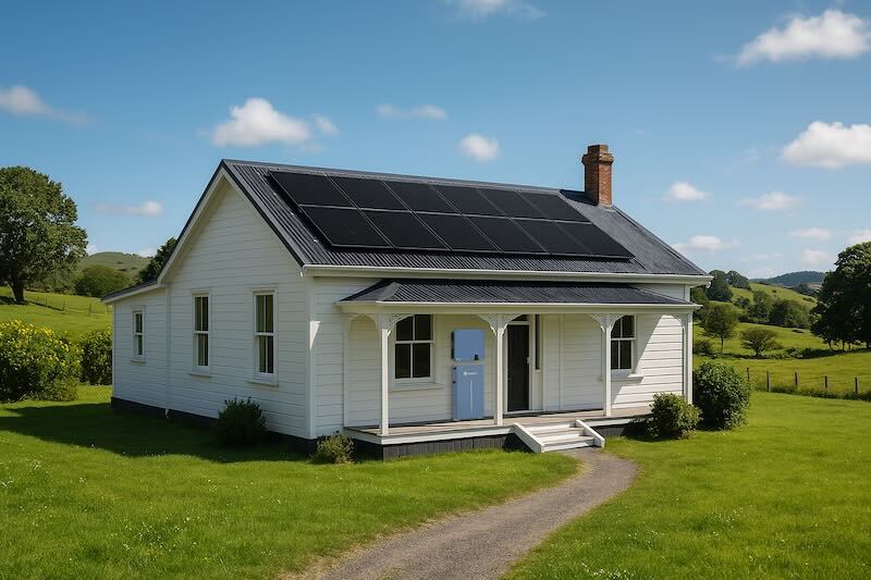 House with solar panels
