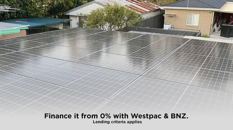 Solar panels on a roof