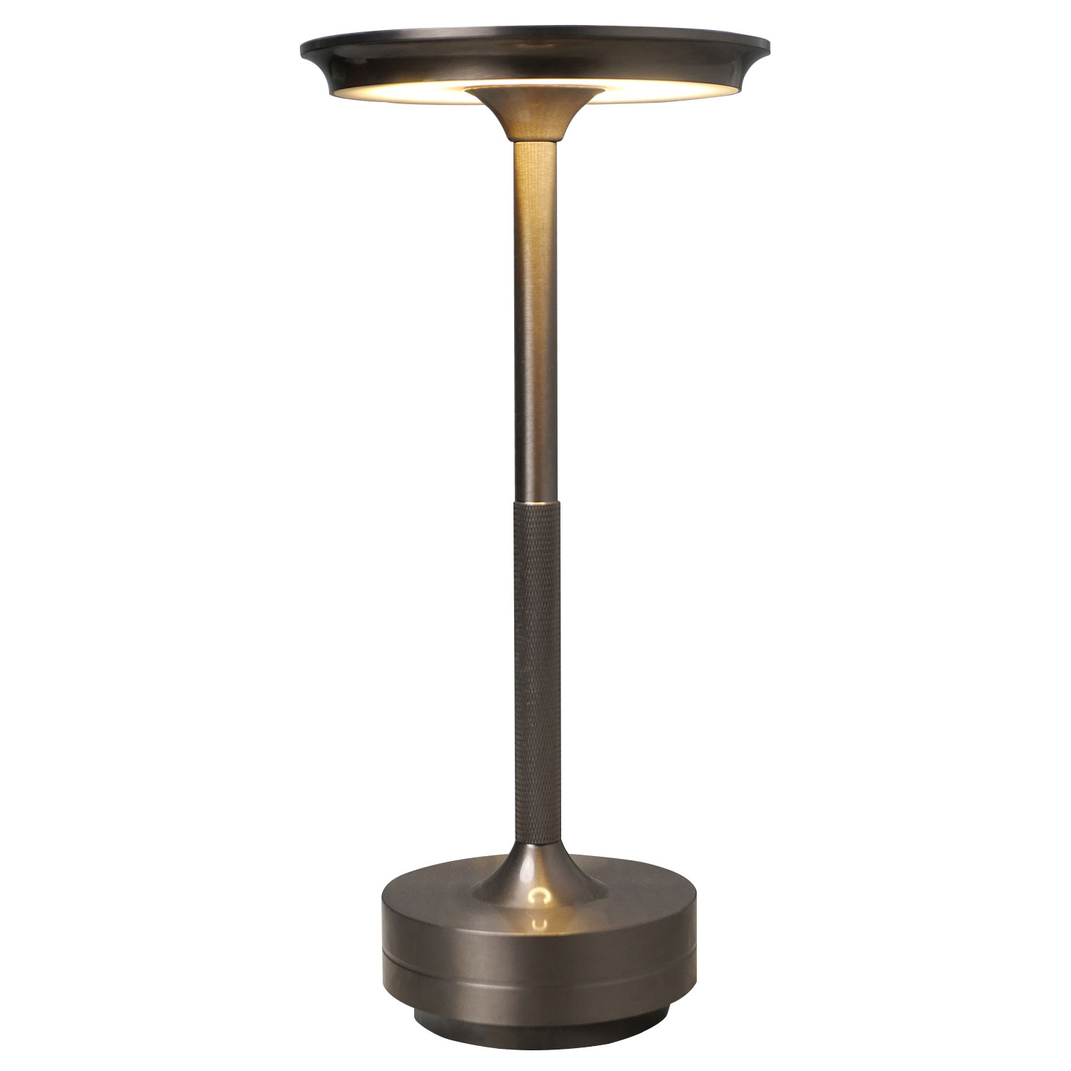 Rechargeable LED Table Lamp Gunmetal Touch Control Dimmable
