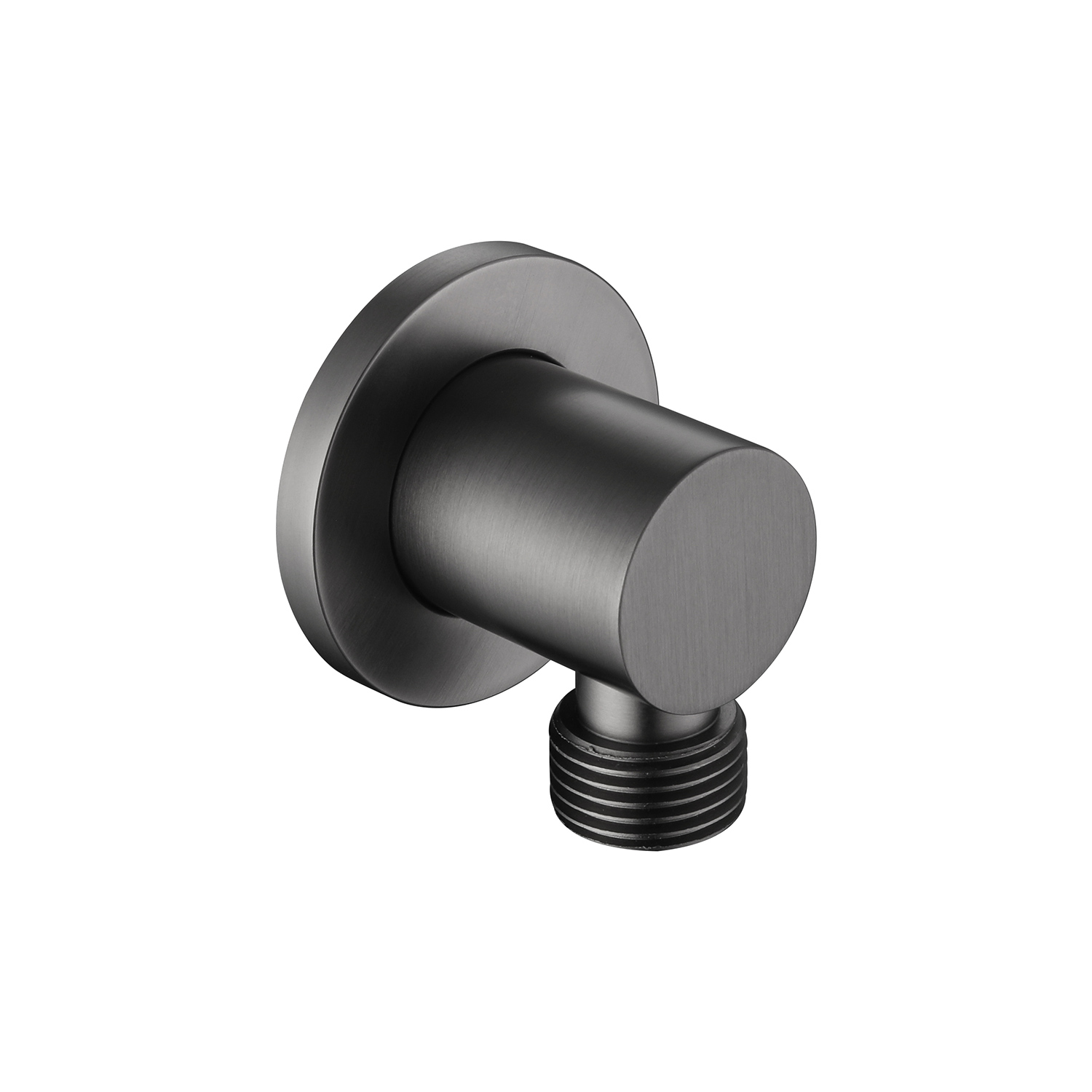 Round Shower Wall Elbow Brushed Gunmetal Trade Depot