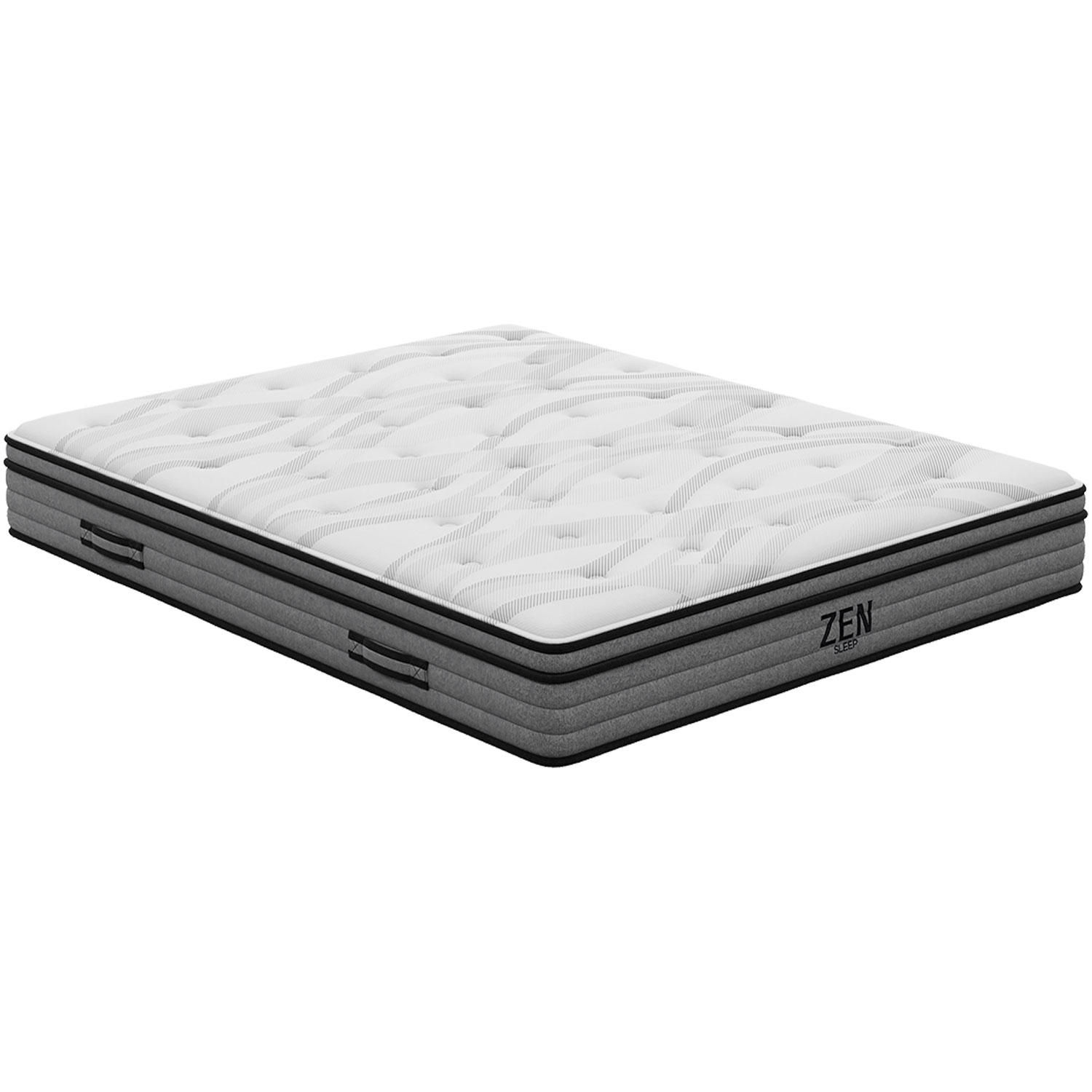 Queen Medium Plush Mattress - Light Grey - Trade Depot