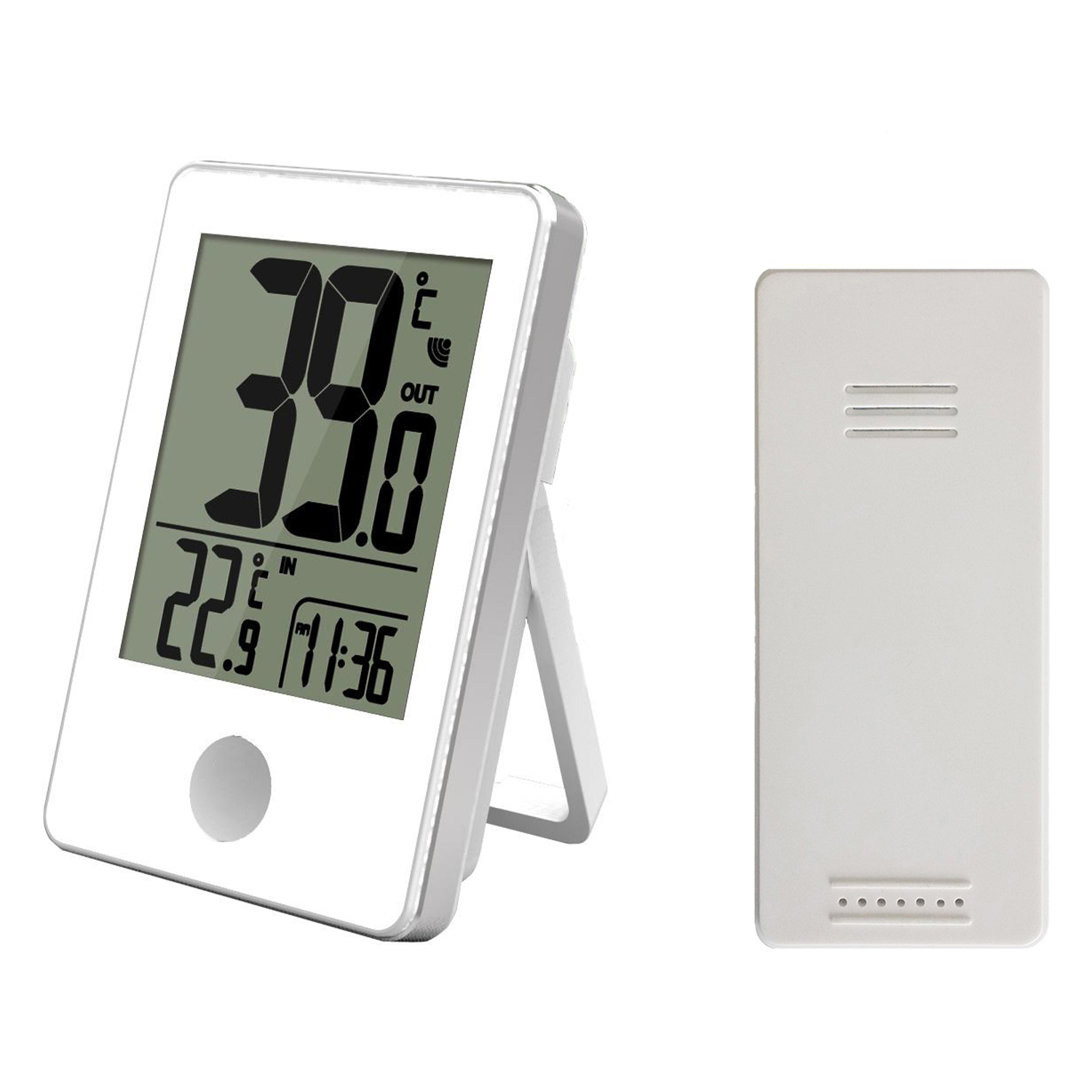 indoor outdoor thermometer and clock