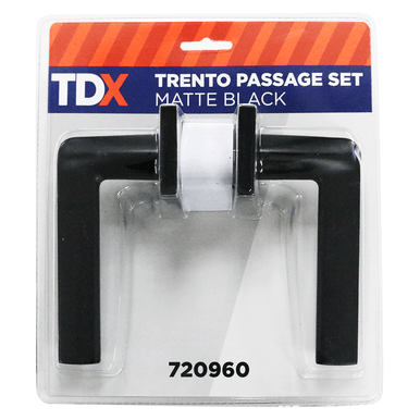 TDX Trento Passage Door Handle - Matte Black - Trade Depot