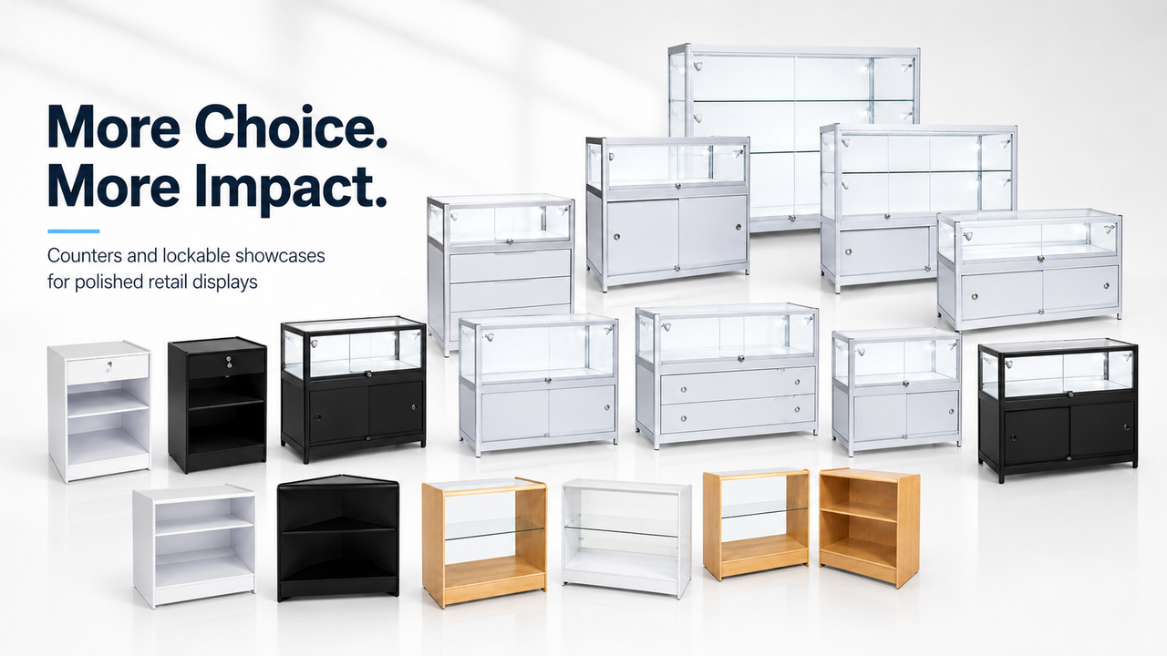 Display Cabinets, Counters & Cases