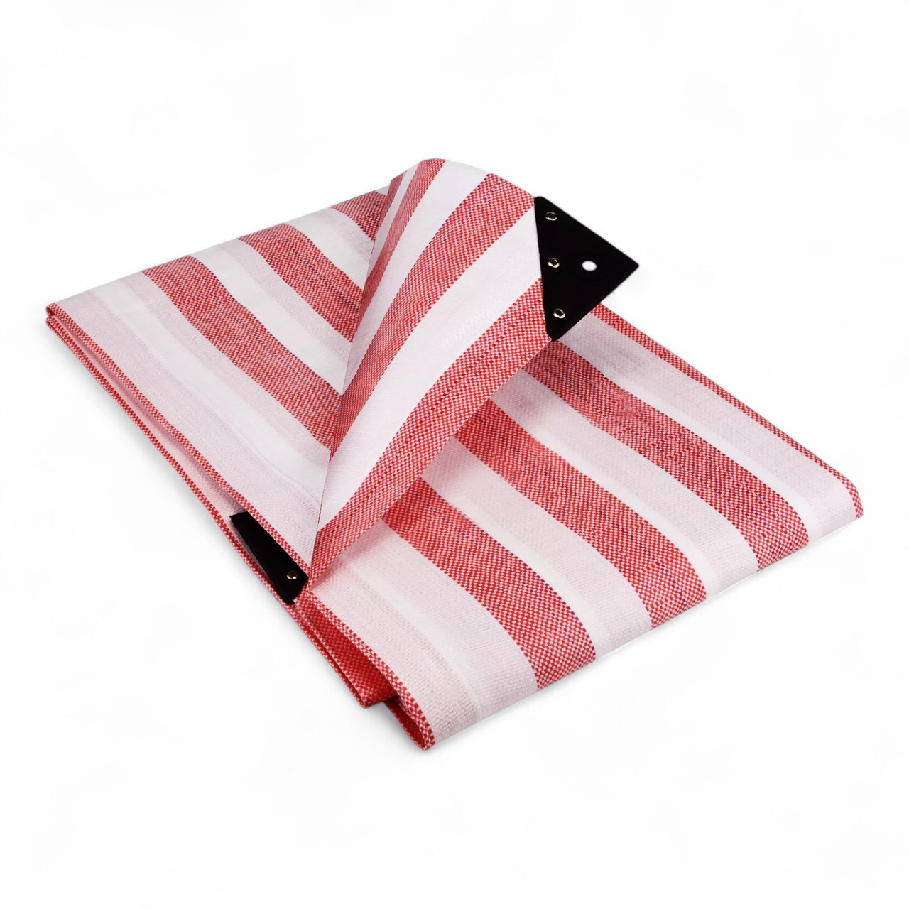 Red White Striped Tarpaulin 170GSM – Waterproof Market Stall Cover