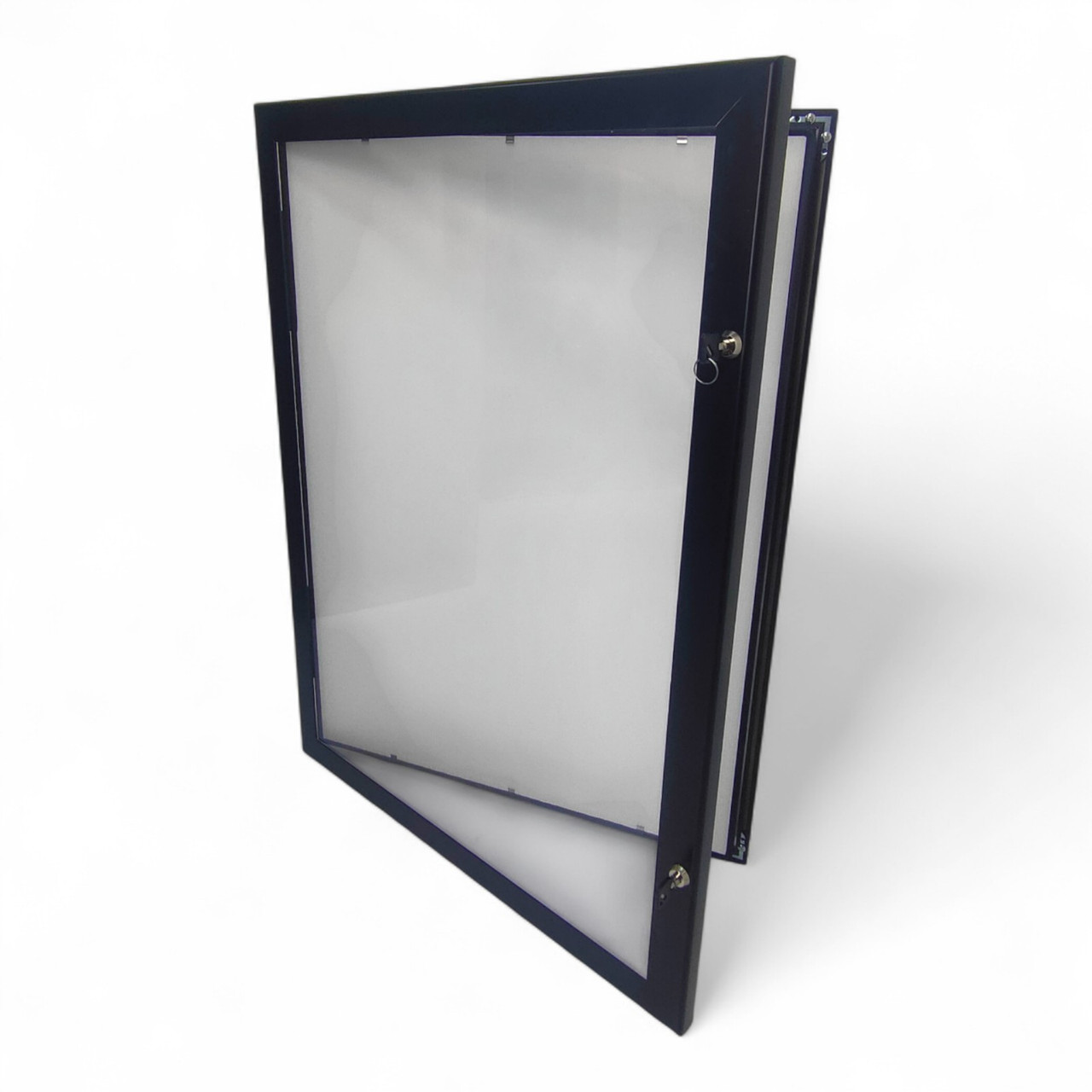 Lockable Sign Case Black Lockable Snap Frame Outdoor Poster Case A1–A4 Weatherproof Key ...