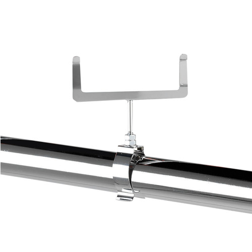 Chrome Clip-On Card Holder for Clothes Rails – Clip Fits 30 mm, Steel, H160×W110