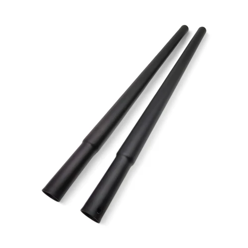 Black Height Extension Poles for 32 mm Heavy-Duty Clothes Rails, product shown on a white background, full-height product photograph