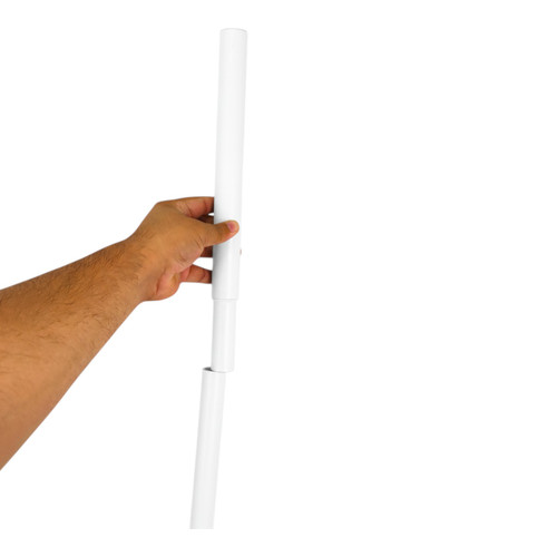 White Height Extension Poles for 32 mm Heavy-Duty Clothes Rails, product shown on a white background, balanced, left-balanced square layout