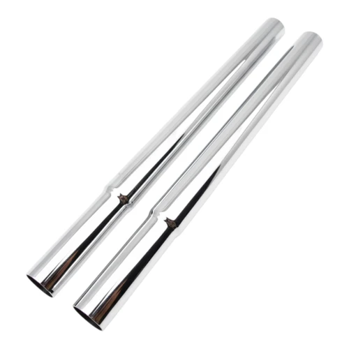 Chrome Height Extension Poles for 32 mm Heavy-Duty Clothes Rails, close product view on a white background