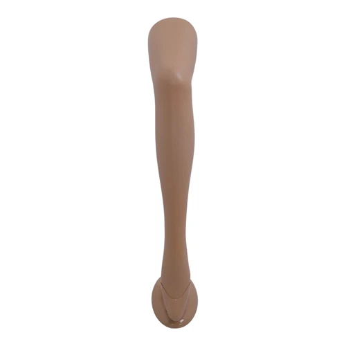 Female 73cm Light Skin Tone Plastic Leg Mannequin Legstock, full-height product view on a white background, open, centred square layout