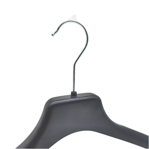 Large Plastic Suit Hanger 44cm Black – Wide Shoulders & Trouser Bar for Men’s Suits