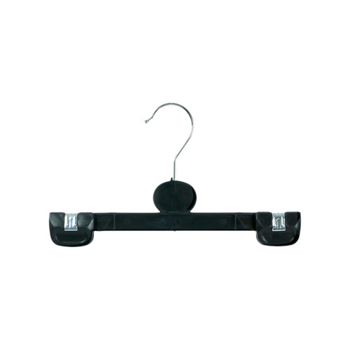 Plastic Children’s Straight Clip Hanger Black, product shown on a white background, balanced, centred square layout