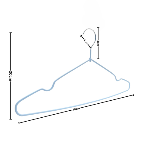 Non-Slip Metal Clothes Hanger 40cm with Rubber Coating – Heavy Duty Space Saver