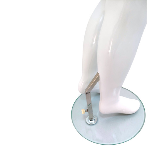 White Child’s Fiberglass Egg Head Display Mannequin 116cm Gloss with Glass Stand, gallery image 15 of 17