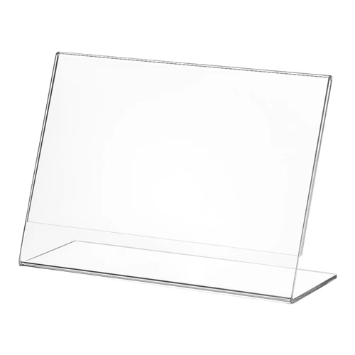 Acrylic Counter Poster Holder Perspex Leaflet Display Stand, printed product shown on a white background