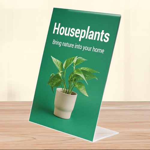 Acrylic Counter Poster Holder Perspex Leaflet Display Stand