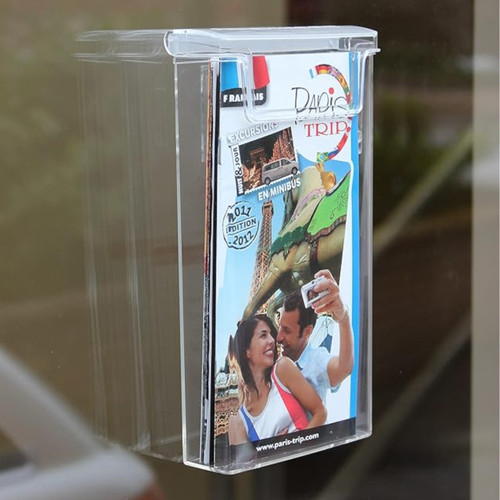 Taymar Clear Outdoor Brochure Holders with Lid – A4 A5 DL Business Card Display