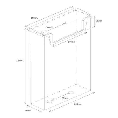 Taymar Clear Outdoor Brochure Holders with Lid, product shown on a white background, standard product photograph