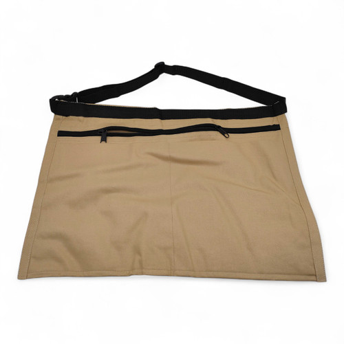 Market Stall Money Belt Waist Pouch – 4 Pockets, Adjustable Strap, Khaki