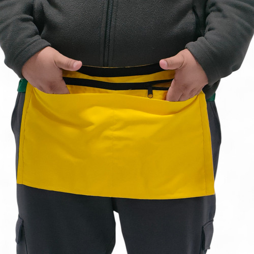 Market Stall Money Belt Waist Pouch – 4 Pockets, Adjustable Strap, Yellow
