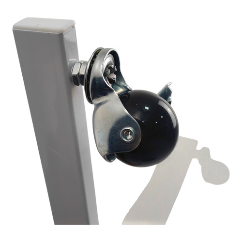 White Circular Clothes Rail Stand 360° Adjustable Height Retail Display Rack