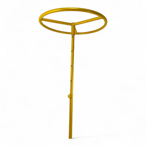 Golden Circular Clothes Rail Stand 360° Adjustable Height Retail Display Rack