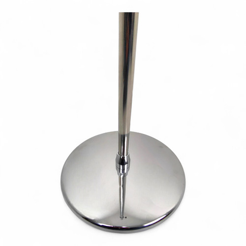 Male Display Bust Tailors Dummy –Adjustable Height, Cream Torso with Chrome Base