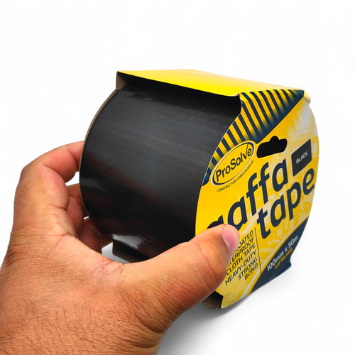 100mm x 50m Gaffer Cloth Waterproof Tape, product shown against a coloured background