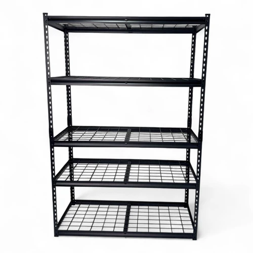 Heavy-Duty Wire Metal Shelving Unit, Adjustable 5-Tier Storage Rack, full-height product view on a white background