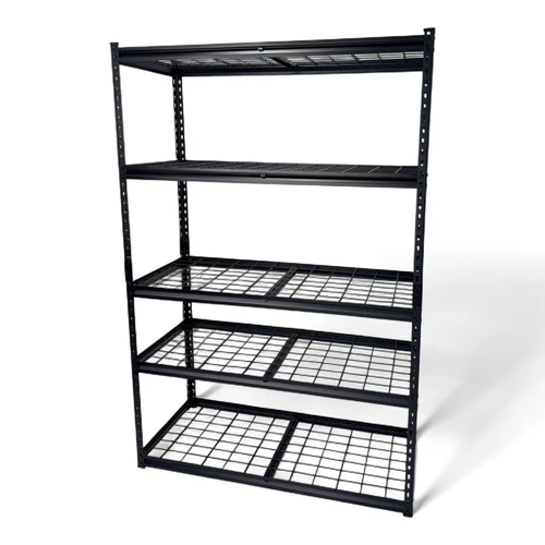 Heavy-Duty Wire Metal Shelving Unit, Adjustable 5-Tier Storage Rack, close product view on a white background, brightly lit product image