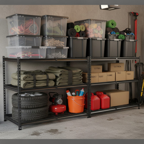 Heavy-Duty Wire Metal Shelving Unit, Adjustable 5-Tier Storage Rack