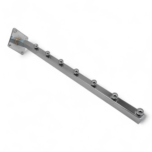 7 Ball Sloping Wall-Fix Display Arm Chrome Steel Space-Saving Rail