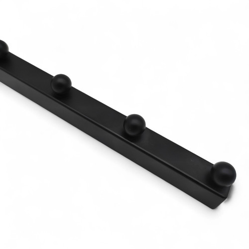 7 Ball Sloping Wall-Fix Display Arm Black Steel Space-Saving Rail
